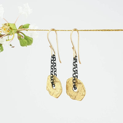 Gold \ Silver Disk Dangle Earrings