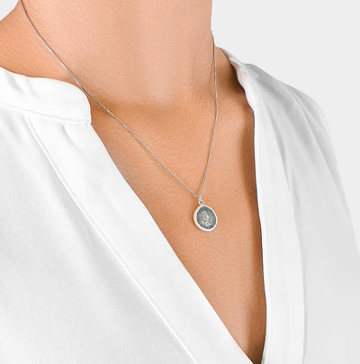 Queen Elizabeth Coin Silver Necklace | Ilana Magen