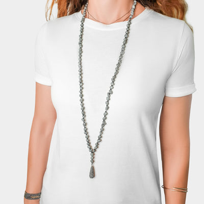 Long Drop Beads Druzy Necklace | Ilana Magen