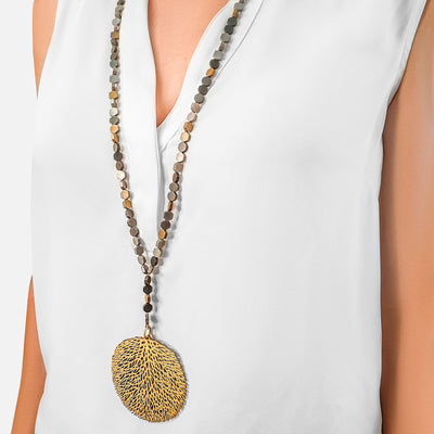 Laser Cut Long Circle Necklace | Ilana Magen